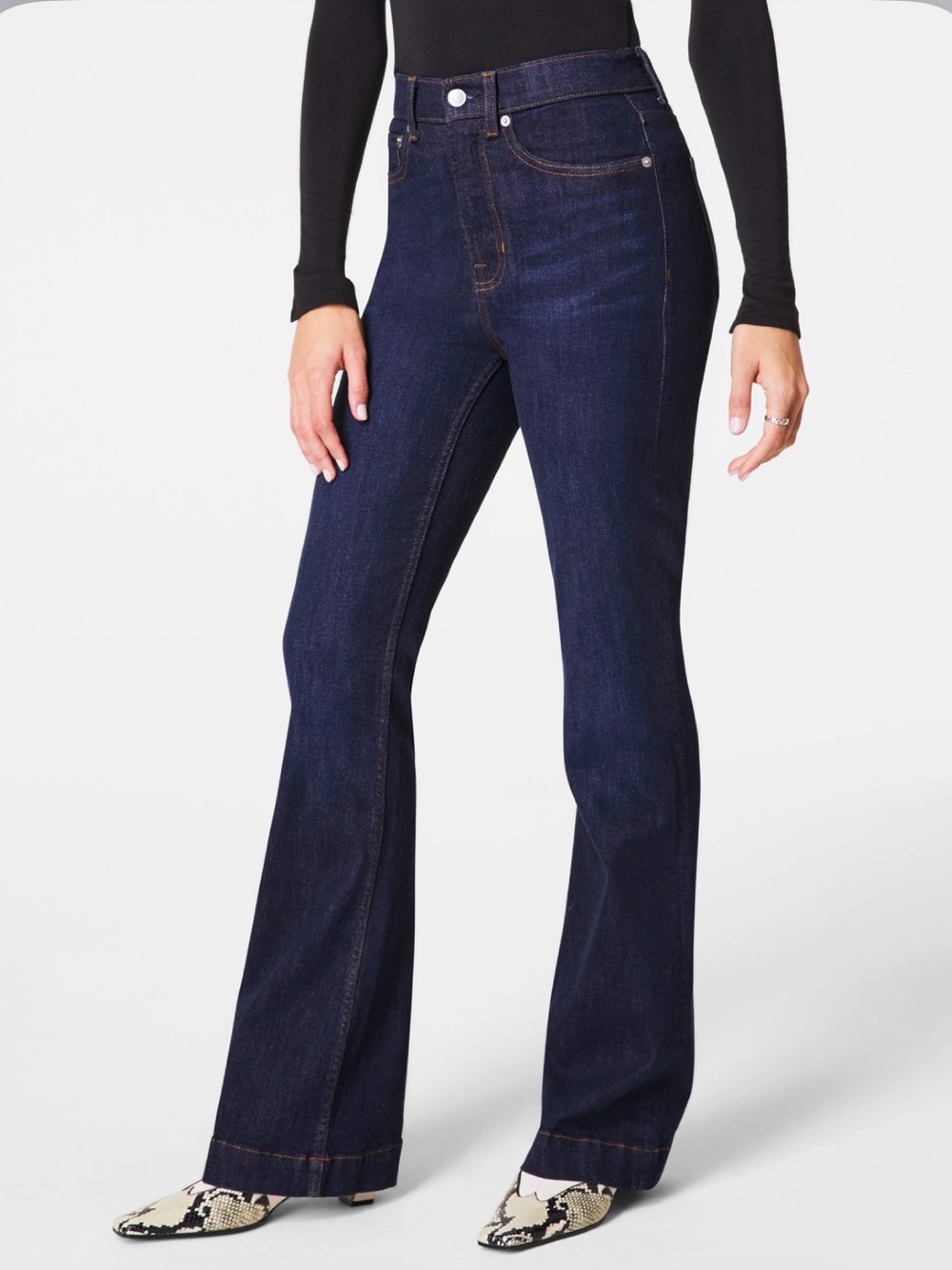SPANX Dark Indigo Flare Jeans - Women's